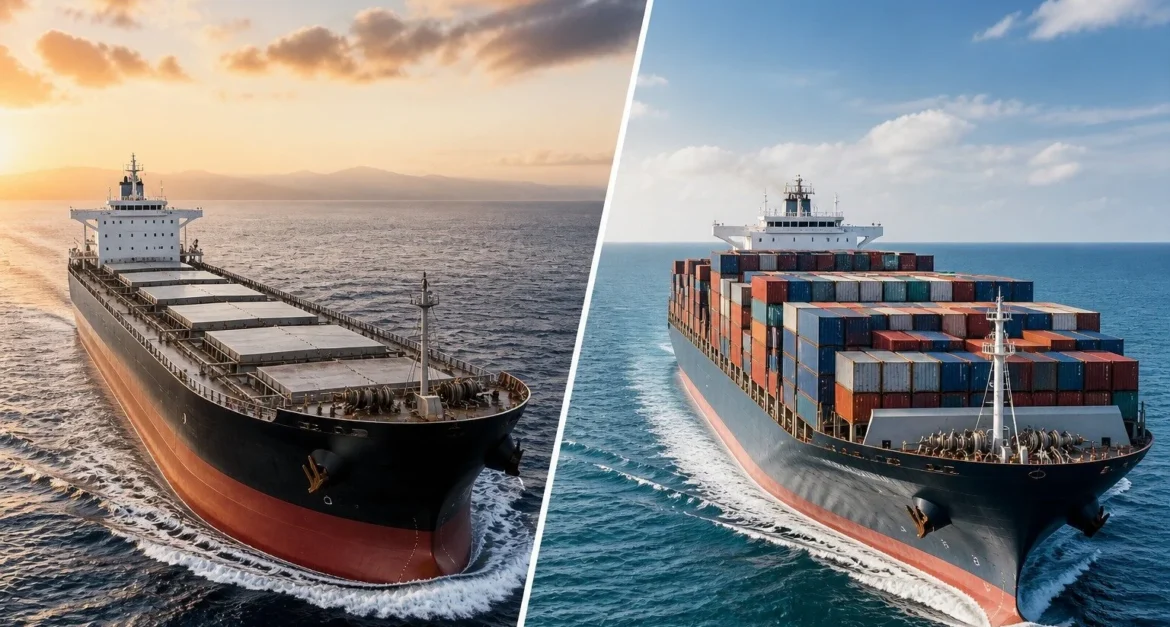 Difference Between Bulk Carrier and Container Ship