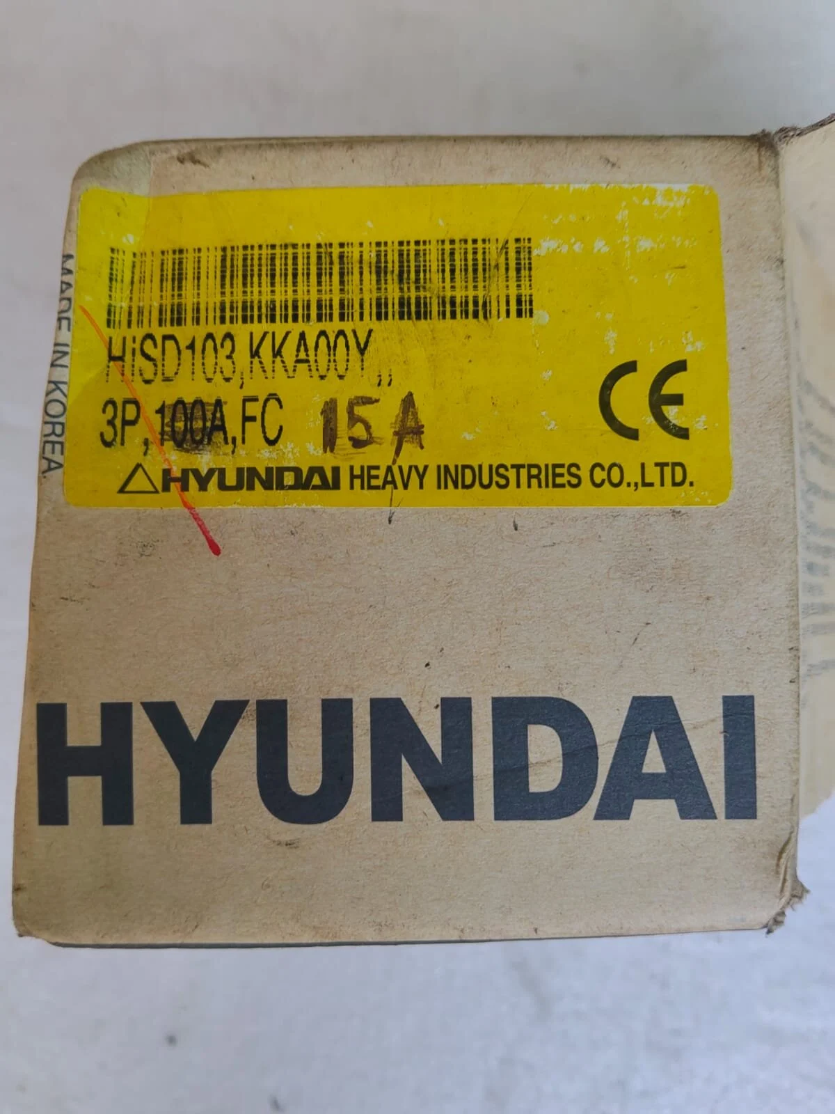 Hyundai HiBH 103 MCCB 3 Pole 15A 100AF Circuit Breaker