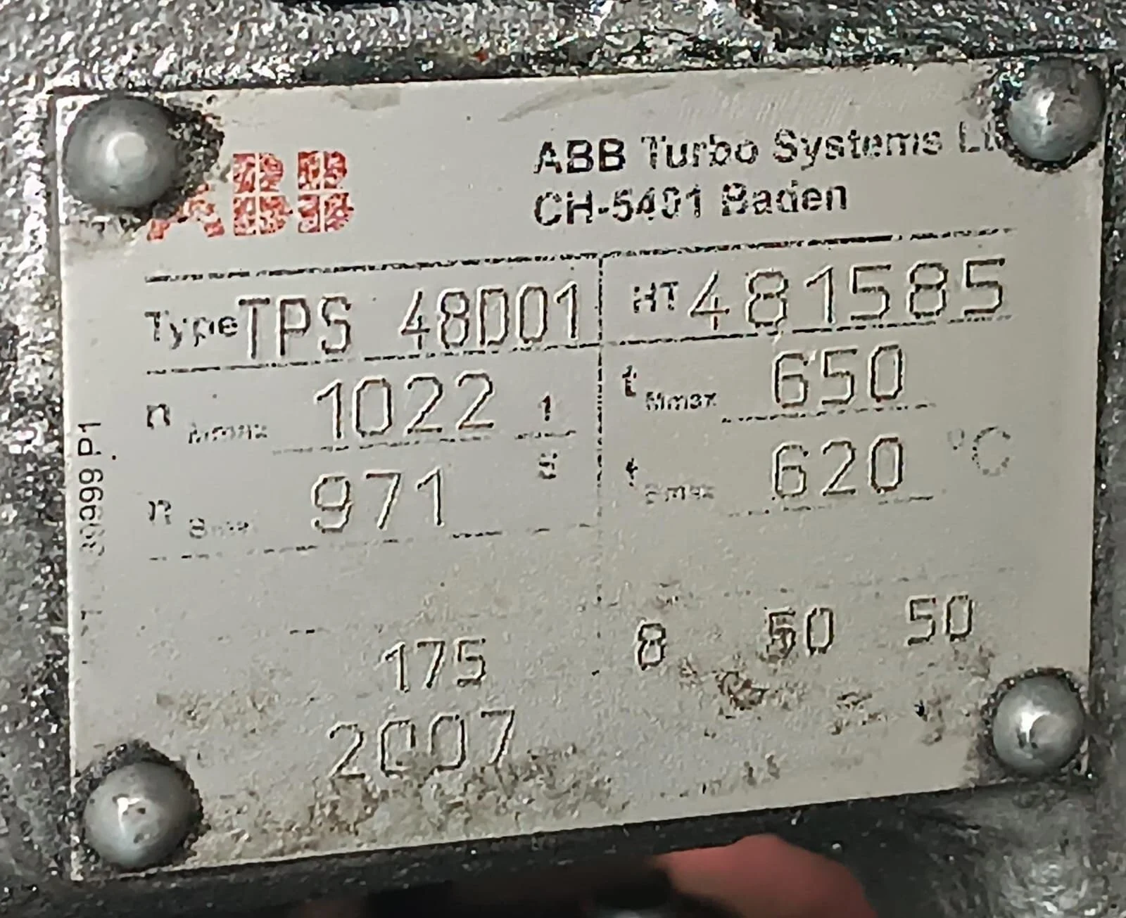 TPS48D01 Turbo Charger | Labdhi Marine abb tps 48d01 turbo charger
