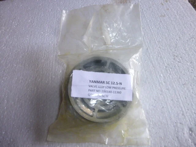 Yanmar SC12.5 Valve Assembly Low Pressure Part 190140-11360